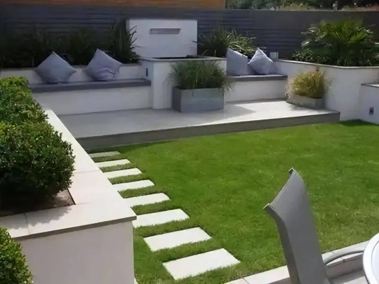 现代极简风格庭院花园设计实景图片-成都青望园林景观设计公司